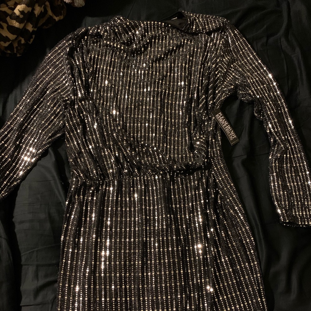 COPY - Black and Silver Sequin Dress
